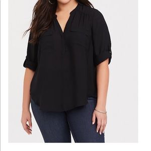 Torrid Black Harper Blouse